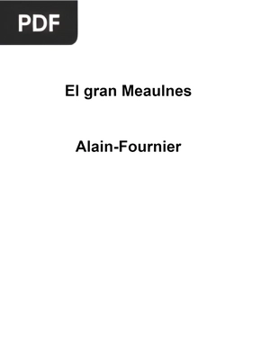 El gran Meaulnes