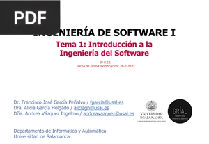 Ingeniería de Software I (Presentacion)