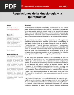 Regulaciones de la kinesiología y la quiropráctica