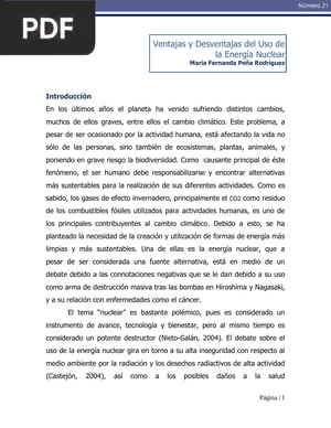 Ventajas y Desventajas del Uso de la Energía Nuclear