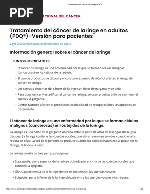 Tratamiento del cáncer de laringe en adultos