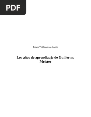 Los años de aprendizaje de Guillermo Meister