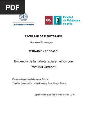 Evidencia de la hidroterapia en niños con Parálisis Cerebral