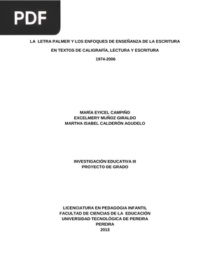 La letra palmer y los enfoques de enseñanza de la escritura en textos de caligrafía, lectura y escritura 1974-2006