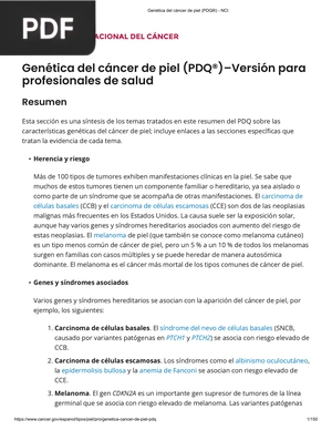 Genética del cáncer de piel