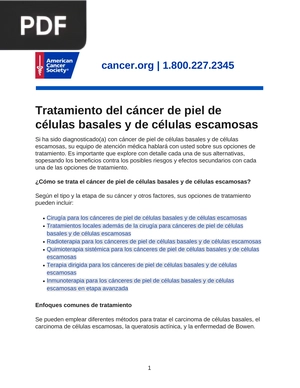 Tratamiento del cáncer de piel de células basales y de células escamosas