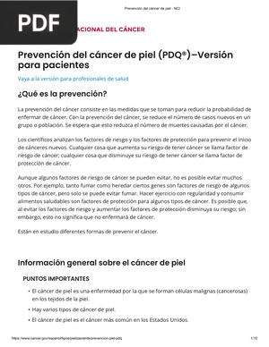 Prevención del cáncer de piel