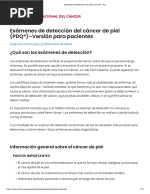 Exámenes de detección del cáncer de piel