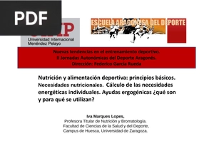 Nutrición y alimentación deportiva: principios básicos (Presentación)