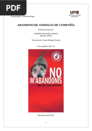 Abandono de animales de compañía