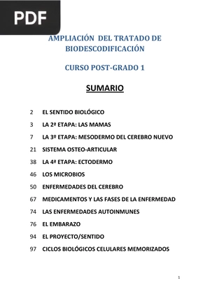 Ampliación del Tratado de Biodescodificación