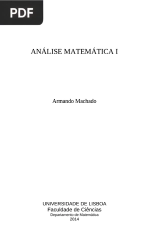 Análise Matemática I