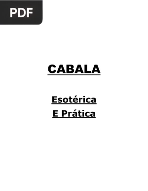 Cabala Esotérica E Prática