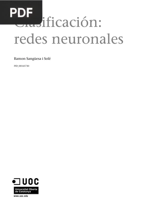 Clasificación: Redes Neuronales