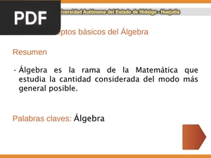 Conceptos básicos del Álgebra