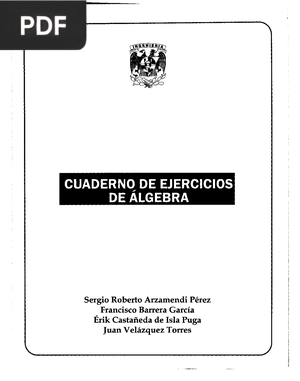 Cuaderno de Ejercicios de Álgebra