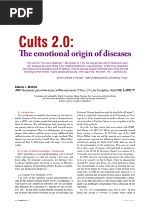 Cults 2.0: The emotional origin of diseases