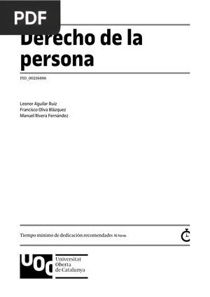 Derecho de la Persona