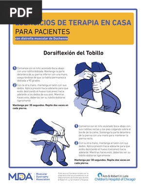 Ejercicios de terapia en casa para pacientes con Distrofia Muscular de Duchenne