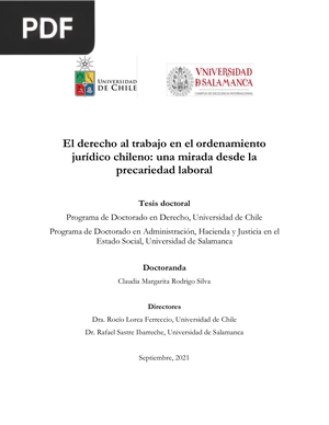 El derecho al trabajo en el ordenamiento jurídico chileno: una mirada desde la precariedad laboral