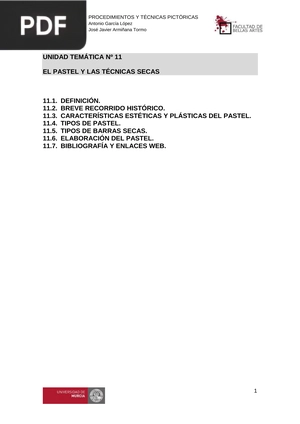 El pastel y las técnicas secas