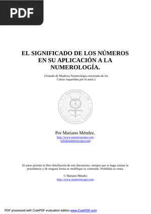 El significado de los Números en su aplicación a la Numerología