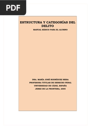 Estructura y categorías del delito