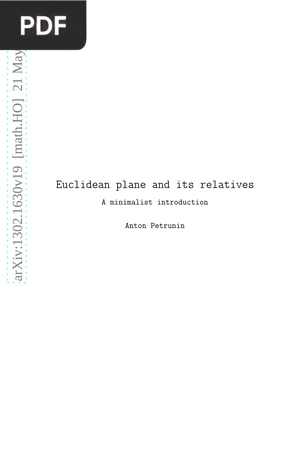 Euclidean plane and its relatives