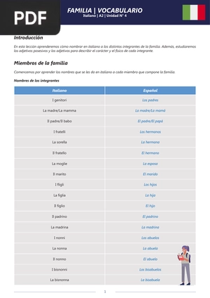 Familia - Vocabulario