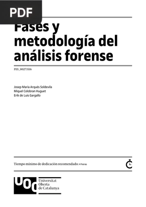 Fases y metodología del análisis forense