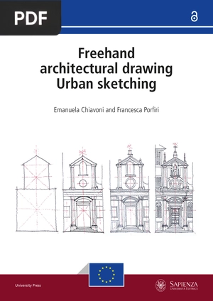 Freehand architectural drawing Urban sketching