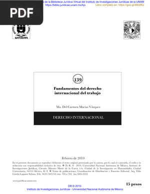 Fundamentos del Derecho Internacional del Trabajo