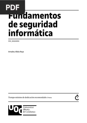 Fundamentos de seguridad informática.