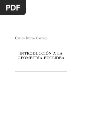 Introducción a la Geometría Euclídea