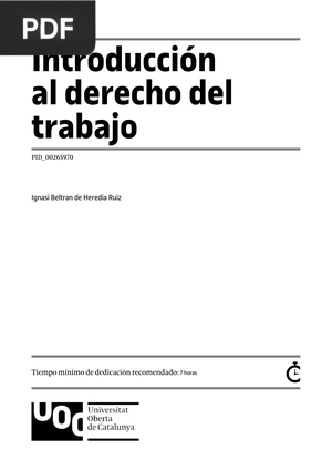 Introducción al derecho del trabajo