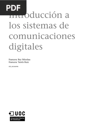 Introducción a los sistemas de comunicaciones digitales