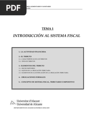 Introducción al sistema fiscal