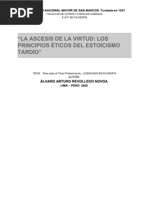 La Ascesis de la Virtud: Los principios éticos del estoicismo tardío