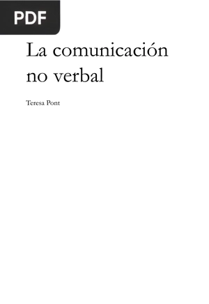 La comunicación no verbal