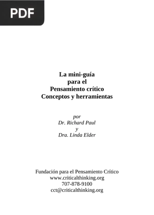 La mini-guía para el Pensamiento crítico Conceptos y herramientas