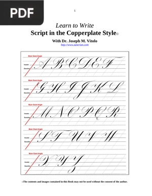 Learn to Write Script in the Copperplate Style