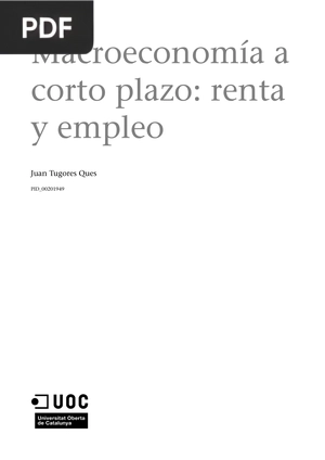 Macroeconomía a corto plazo: renta y empleo