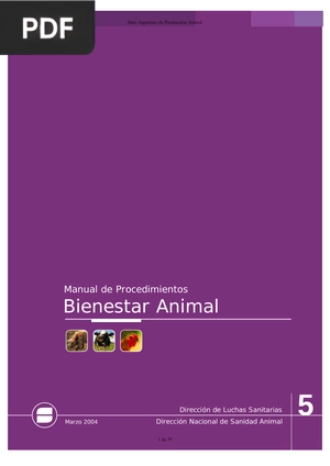 Manual de Procedimientos. Bienestar Animal