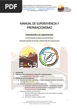 Manual de supervivencia y preparacionismo