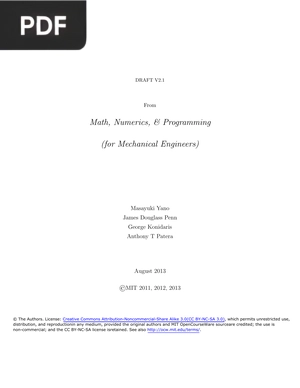 Math, Numerics, & Programming (for Mechanical Engineers)