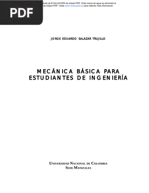 Mecánica básica para estudiantes de ingeniería