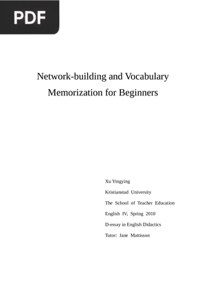 Network-building and Vocabulary, Memorization for Beginners