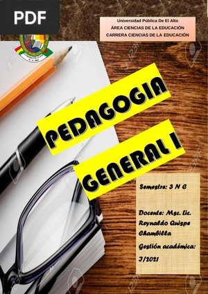 Pedagogía General I