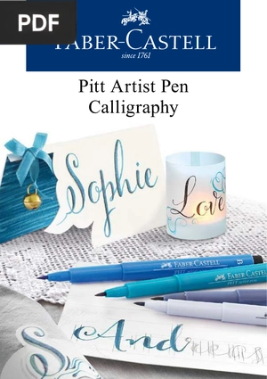 Pitt Artist Pen Calligraphy