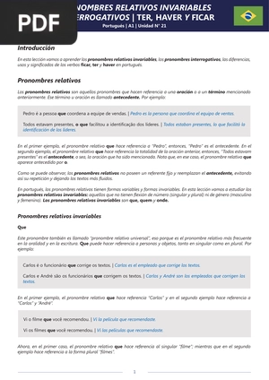 Pronombres Relativos Invariables e Interrogativos